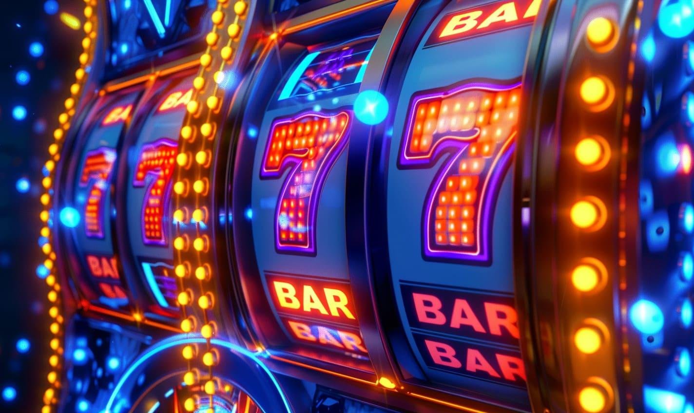 Antarmuka slot Money Train di aplikasi mobile bomtoto dengan grid 5x5 dan simbol berwarna-warni